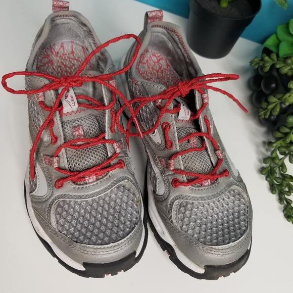LLBean Hiking/Trail Sneakers Red Grey - Picture 7 of 8